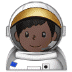 👨🏿‍🚀 man astronaut: dark skin tone display on Samsung